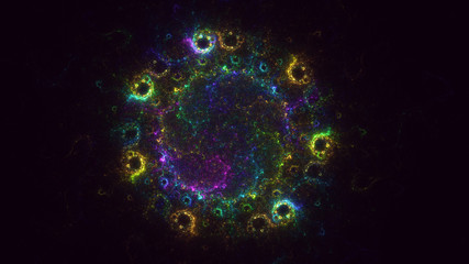 3D rendering abstract fractal light background