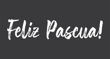 Obraz premium Happy easter lettering text in spanish language. Vector calligraphy.