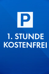 Parken eine Stunde frei