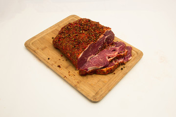 raw meat in butcher