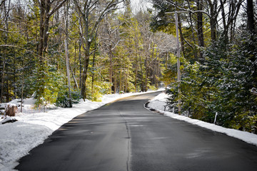 Snowy New Hampshire Road
