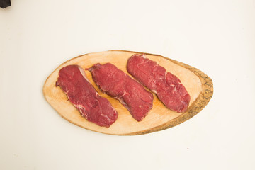 raw meat in butcher