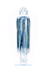 Edison light bulb with white background