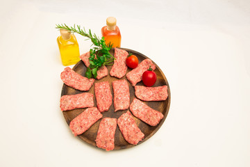 raw meatball stock photo