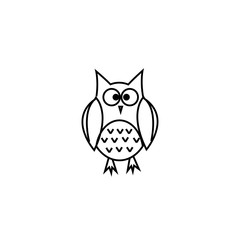 owl simple vector design line icon