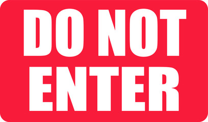 Do not enter sign in vector