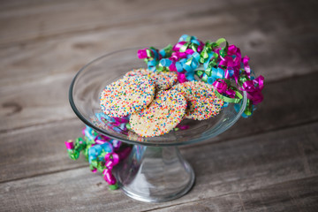 Sprinkle cookies for a celebration 