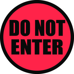 Do not enter sign in vector
