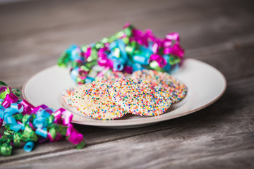 Sprinkle cookies for a celebration 