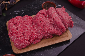 raw meatball stock photo