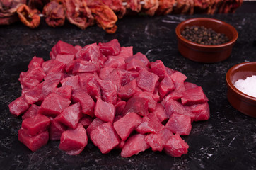 raw meat stock photo