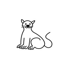 dog vector design simple line icon