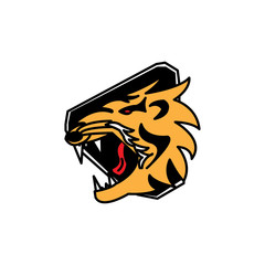 HEAD OF TIGER ICON LINE SIMPLE DESIGN VECTOR