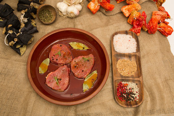 raw meat stock photo