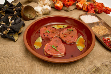 raw meat stock photo