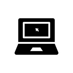 Laptop Vector Icon Glyph Illustration