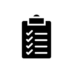 Checklist Vector Icon Glyph Illustration