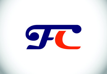 F C. FC Initial Letter Logo design vector template, Graphic Alphabet Symbol for Corporate Business Identity