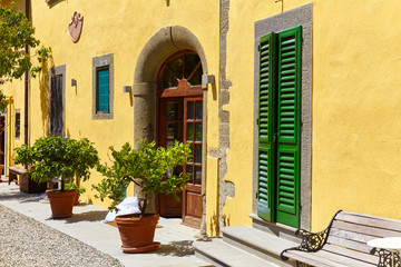 Fototapeta na wymiar Beautiful detail of a country house in Tuscany, Italy.