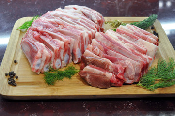 Fresh raw lamb meat, 