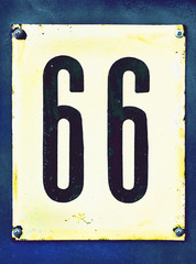 house number plaque 66