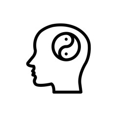 Creative Mind Vector Icon Line Illustration