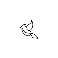simple and modern bird logo