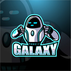 Galaxy mascot esport logo design