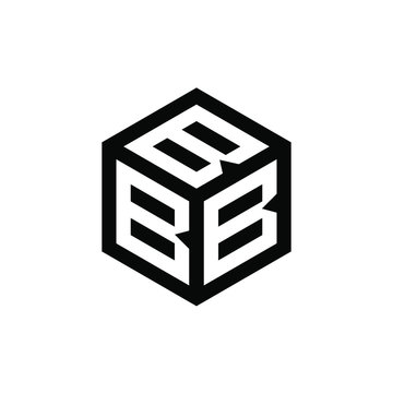 BBB letter with hexagon logo design vector