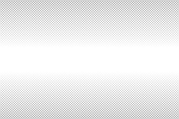 White and gray halftone background. Abstract dotted background. Fade gray dot from big to small dot.