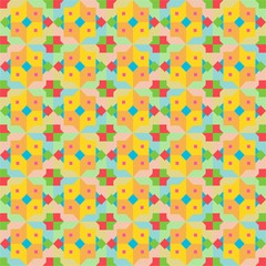 Beautiful of Colorful Flowers, Reapeated, Abstract, Illustrator Floral Pattern Wallpaper. Image for Printing on Paper, Wallpaper or Background, Covers, Fabrics