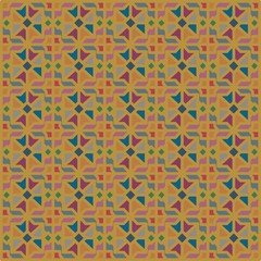 Beautiful of Colorful Triangles, Reapeated, Abstract, Illustrator Geometric Pattern Wallpaper. Image for Printing on Paper, Wallpaper or Background, Covers, Fabrics