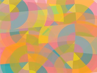 Beautiful of Colorful Art Pink, Yellow, Orange, Blue and Purple, Transparent, Abstract Modern Shape. Image for Background or Wallpaper