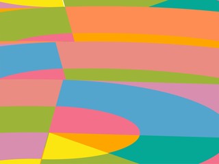 Beautiful of Colorful Art Pink, Yellow, Orange, Blue and Purple, Abstract Modern Shape. Image for Background or Wallpaper
