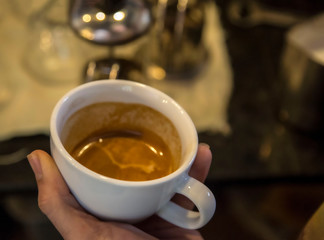 How to make coffee latte art stock photo
