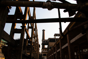 Abandoned factory building