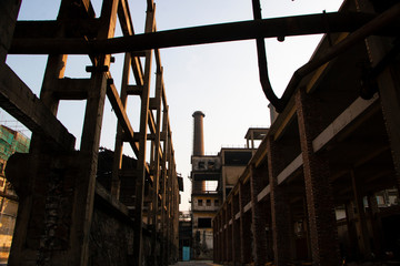 Abandoned factory building