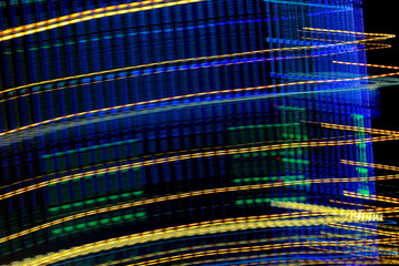 Abstract patterns of colourful neon lights
