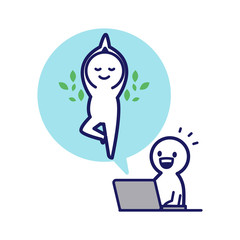 ホットリーディング　心理学　シンプル　デフォルメ　人物