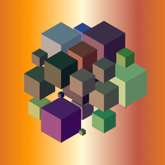 abstract background with cubes
