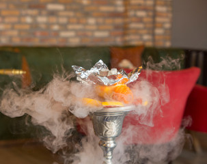 Hookah for smoking stock photo