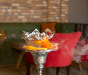 Hookah for smoking stock photo