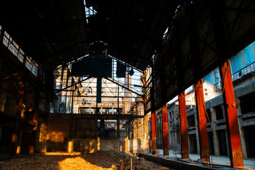 Abandoned factory building