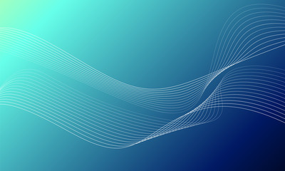 Abstract wave element for design. Digital frequency track equalizer. Stylized line art background. Colorful shiny wave with lines created using blend tool. Curved wavy line, smooth stripe Vector