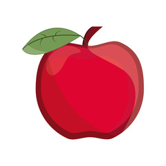 apple fruit study school education isolated icon