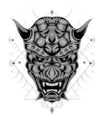 Devil head illustration