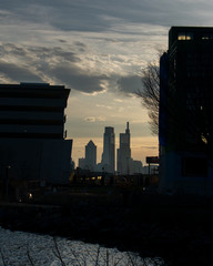 The Philadelphia Skyline Through Silhouetted Buildings