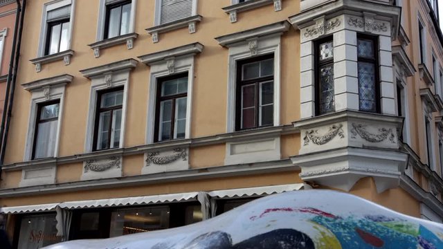 German city freising antique house in walking area