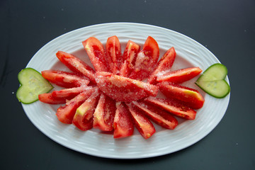 tomato with sugar from chinese cuisine