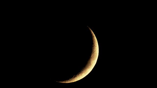 moon was filmed at night 4K timelapse. 